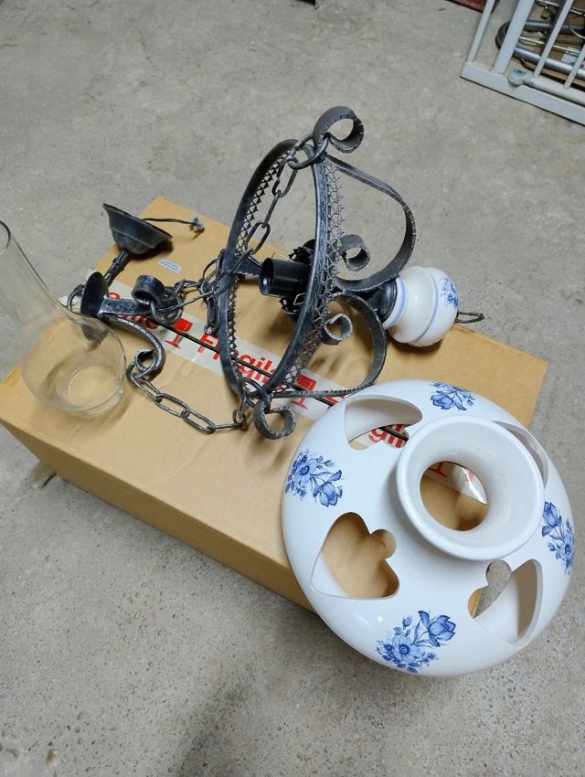 Lamparas cerámica y forja