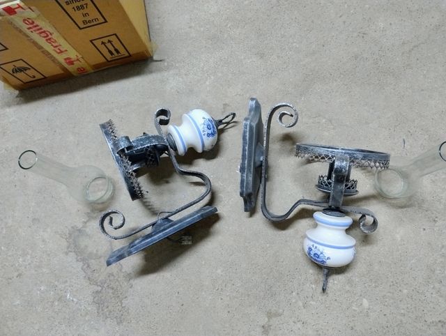 Lamparas cerámica y forja