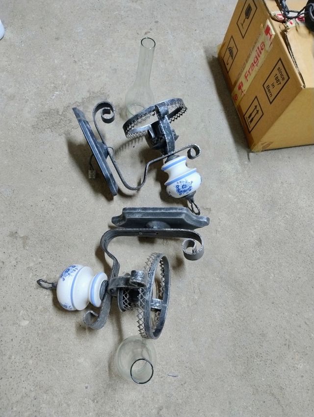 Lamparas cerámica y forja