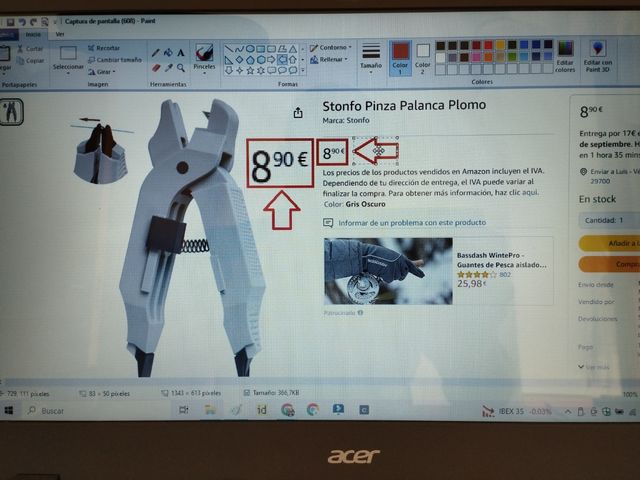 Alicates STONFO para plomos.