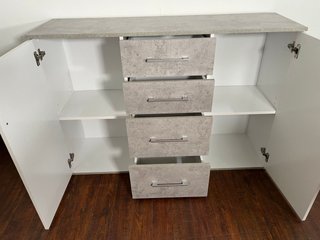 COMODA APARADOR DE 2 PUERTAS 4 CAJONES
