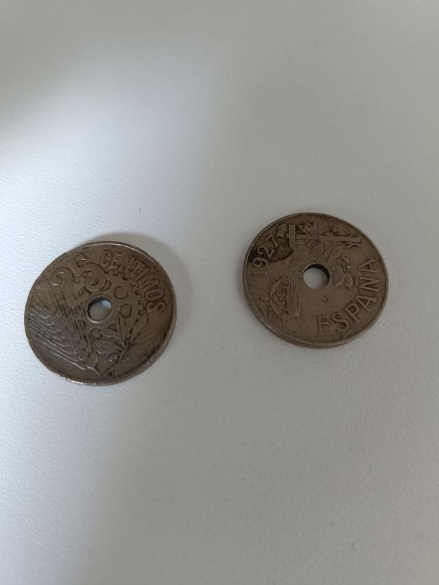 Monedas25 céntimos,1927-1934