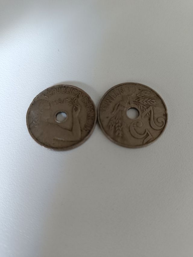 Monedas25 céntimos,1927-1934