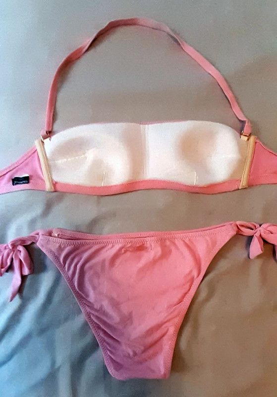 Costume due pezzi, top a fascia Calzedonia rosa