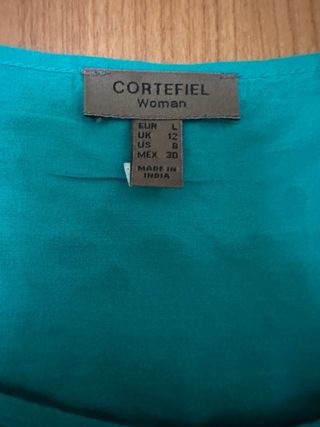 Vestido bordado de algodon , L, como nuevo 
