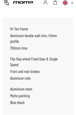 Bicicleta Moma Fixie