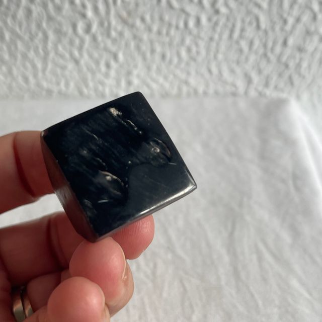 anillo maxi. de madera y concha