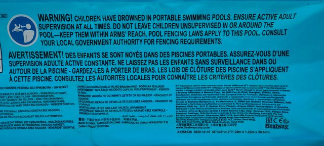 Piscina Bestway cuadrada 365 litros