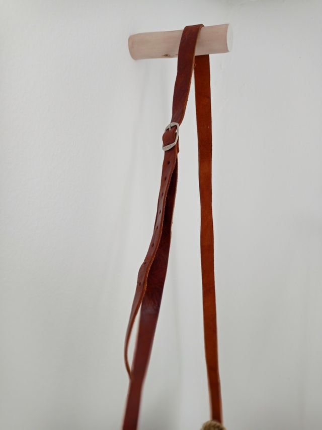 Bolso de esparto y cuero