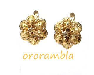 Pendientes  oro 18k antiguos