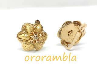 Pendientes  oro 18k antiguos
