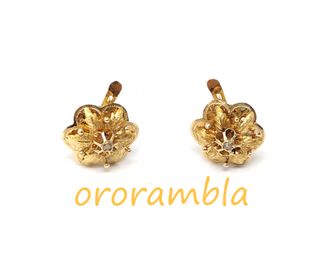 Pendientes  oro 18k antiguos