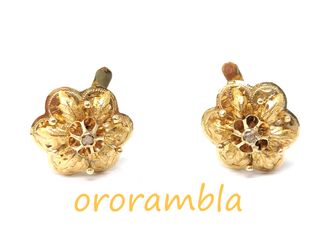 Pendientes  oro 18k antiguos