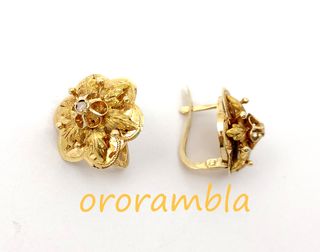 Pendientes  oro 18k antiguos
