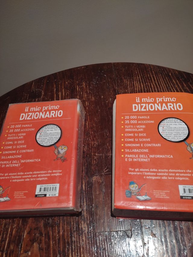 Due dizionari lingua italiana scuola pri