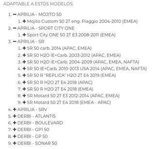 827209 - Tapa membrana Aprilia Mojito