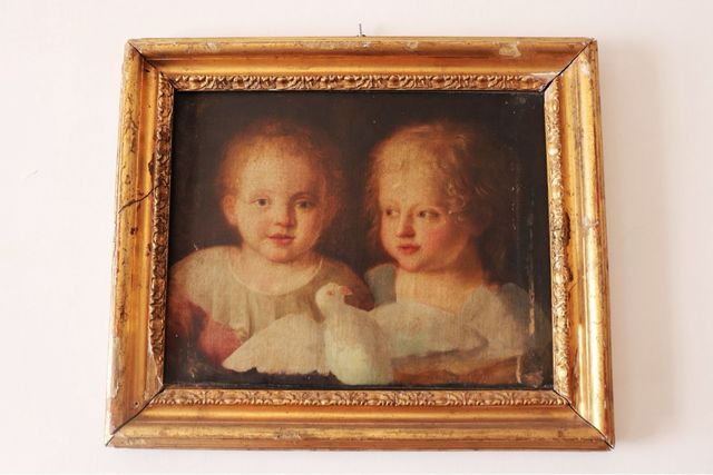 Antico quadro “ Bimbi con Colomba” fine ‘600