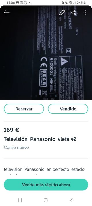 Televisión Panasonic Vieta