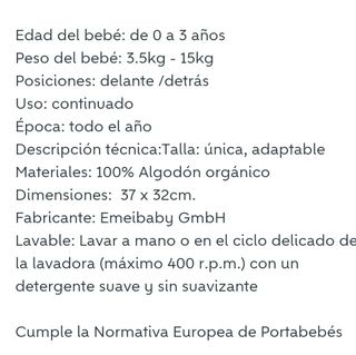 Mochila Portabebés Emeibaby GRIS