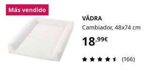 Cambiador de madera blanco, de bebe