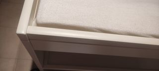 Cambiador de madera blanco, de bebe