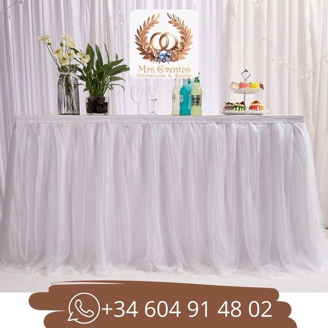 Alquiler Faldas para mesas -Decoraciòn- Fiesta