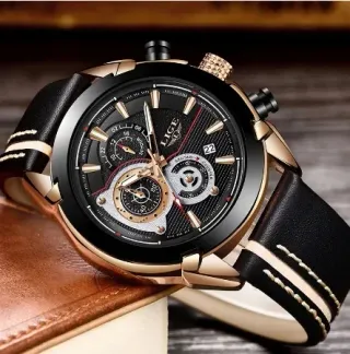 LIGE-Reloj de negocios para hombre, de cuarzo
