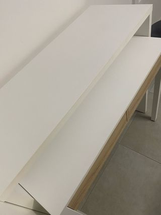 Mesa escritorio Consola blanco roble 87,5x98,5x36
