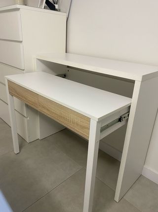 Mesa escritorio Consola blanco roble 87,5x98,5x36
