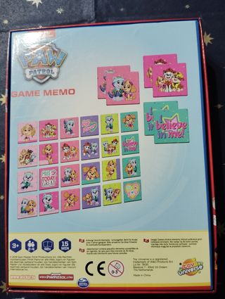Juego de memoria patrulla canina 