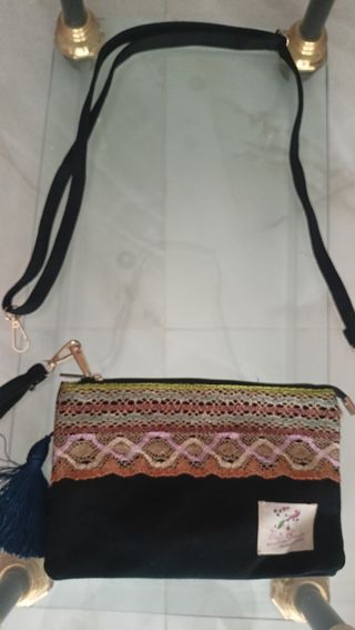 Bolso negro boho/ étnico