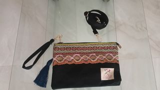 Bolso negro boho/ étnico