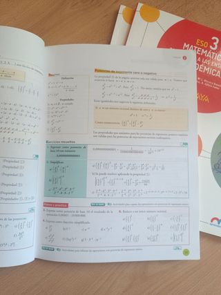 Matemáticas 3°Eso 3 libros 