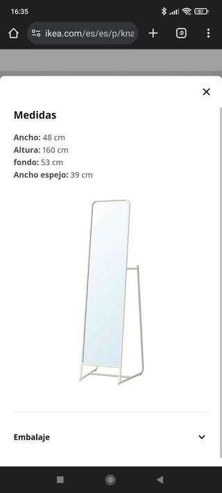 Espejo de pie