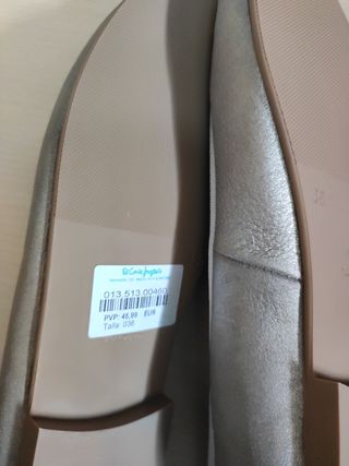 Nueva Manoletinas plateadas Tizzas n°36