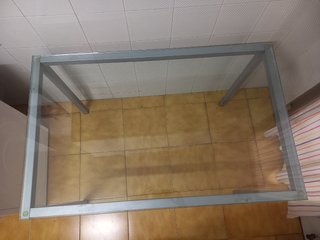 Mesa de cocina/comedor de cristal