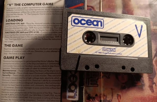 Juego V serie tv Amstrad cassette