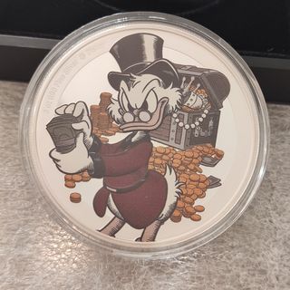 Moneda plata Tío Gilito Disney 3oz