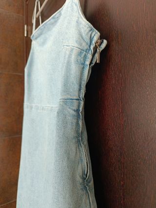 Vestido vaquero azul claro corto Zara