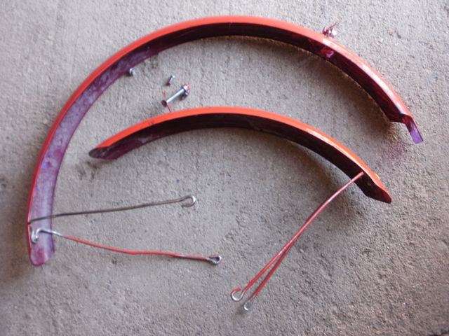 Juego de guardabarros bici mediana, 20 pulgadas.