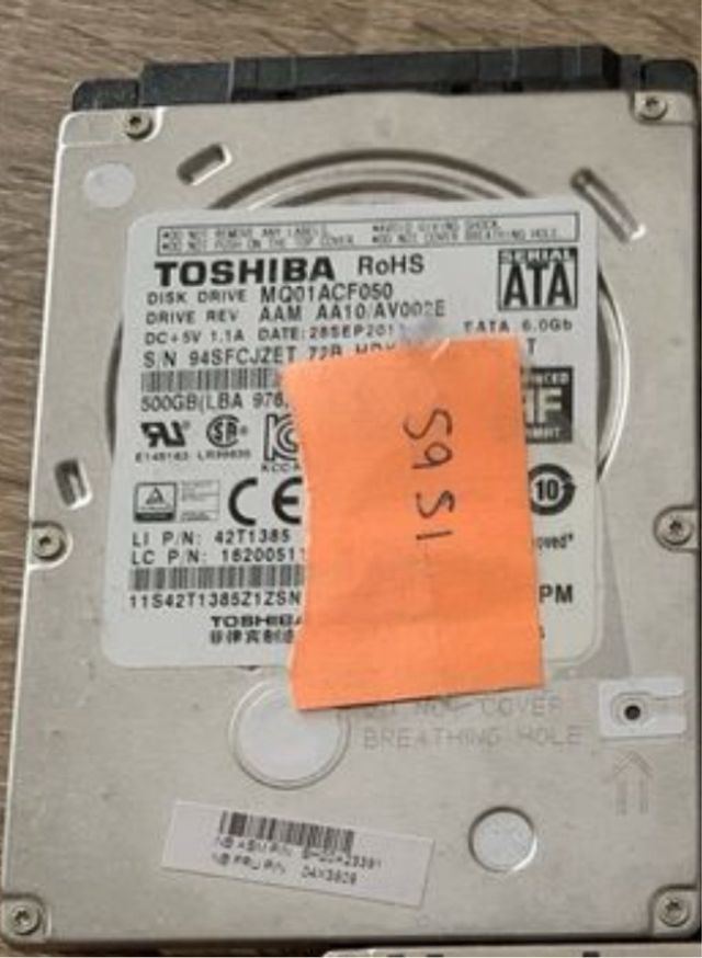 Disco duro 2,5” portatil 500Gb mecanico