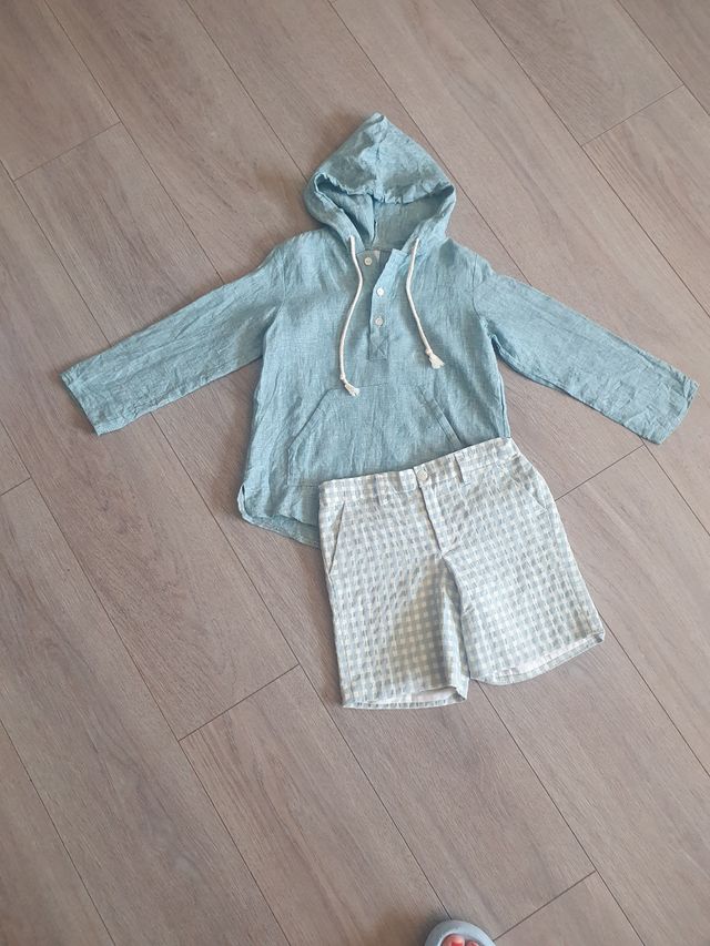 Conjunto lino niño 7 años Manuela Montero