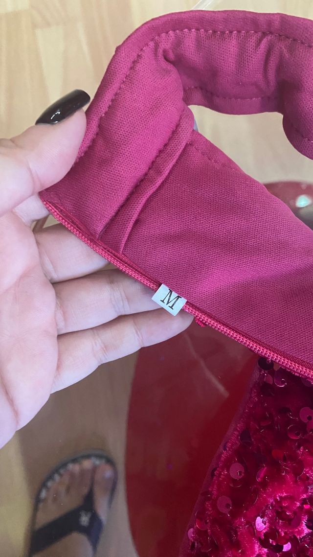 Vestido lentejuela rosa