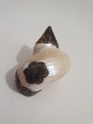 Conchiglia di madreperla e metallo