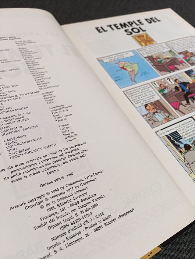 Tintín (catalán) el temple del sol 11a edició