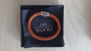 Pulsera cuero y plata Frank 1967