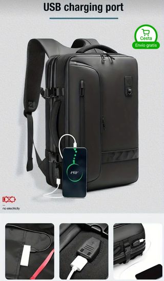 Mochila de viaje con compartimento al vacío 