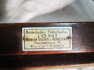 Silla mecedora plegable madera antigua