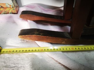 Silla mecedora plegable madera antigua