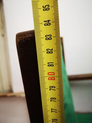 Silla mecedora plegable madera antigua